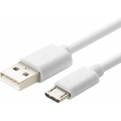 Micro-USB kabel voor One Plus - Wit - 0.25 Meter
