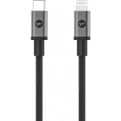Mophie USB-C naar Lightning kabel voor Apple - 1 Meter - Nylon - Zwart