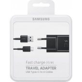 Samsung Galaxy M31s Fast Charger 15W USB-C - Zwart - Retailverpakking - 1.5 Meter